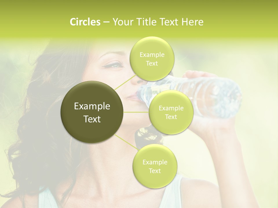 A Woman Drinking Water From A Plastic Bottle PowerPoint Template