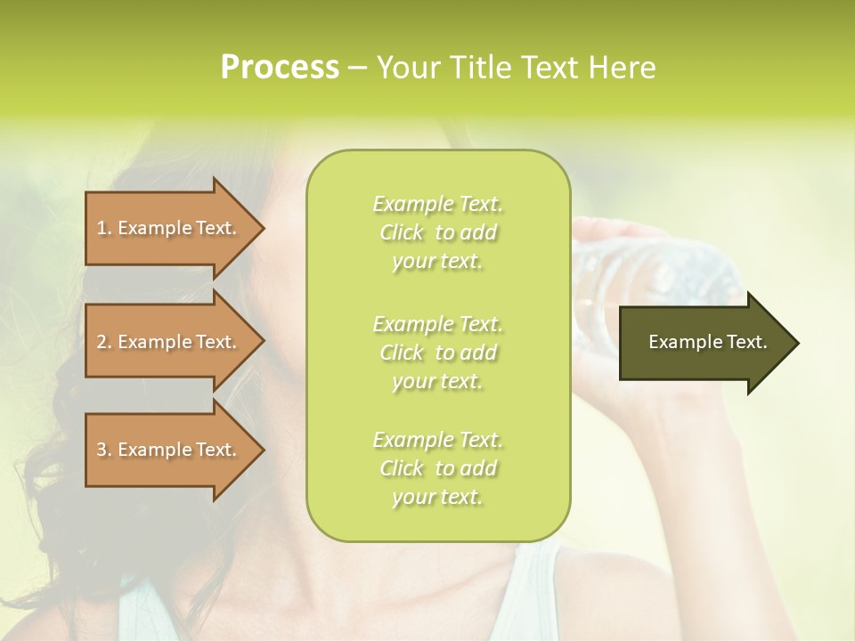 A Woman Drinking Water From A Plastic Bottle PowerPoint Template
