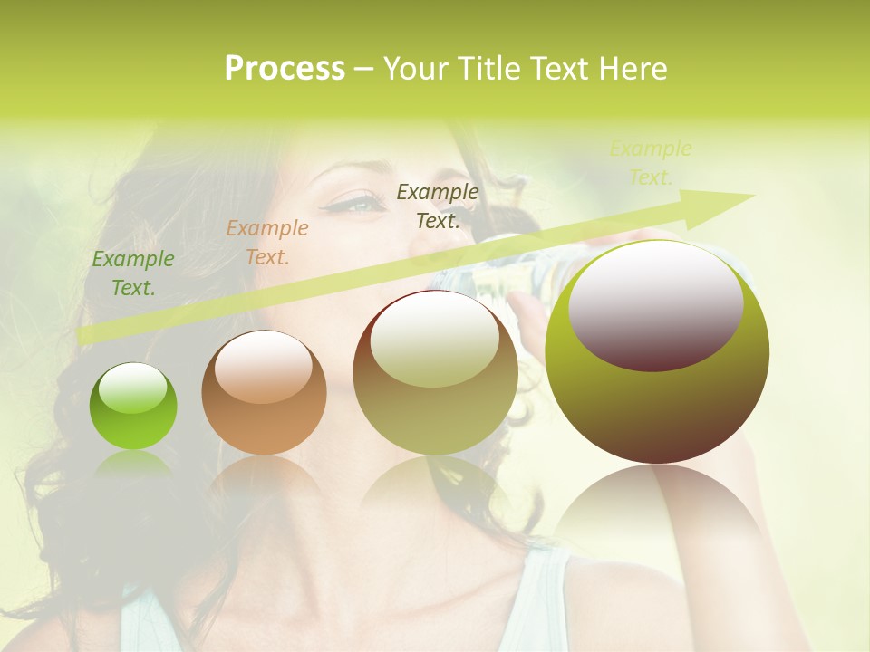 A Woman Drinking Water From A Plastic Bottle PowerPoint Template