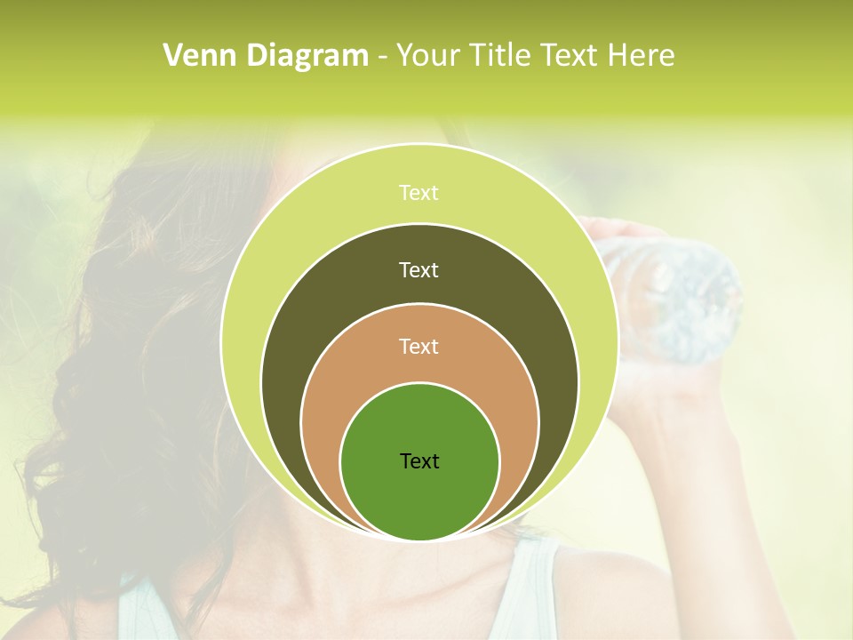 A Woman Drinking Water From A Plastic Bottle PowerPoint Template