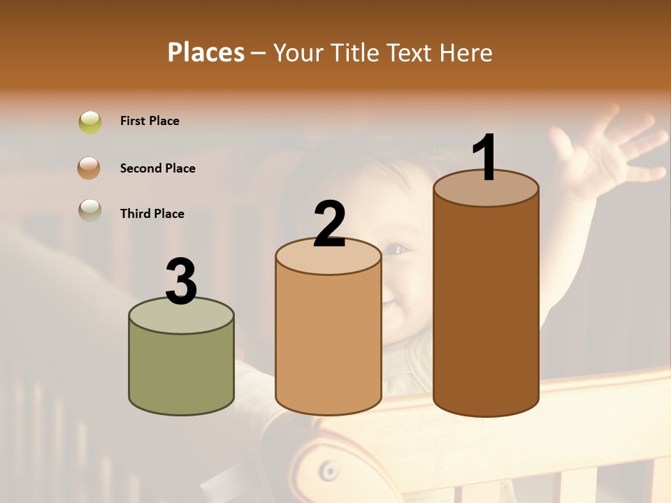 A Baby In A Crib With A Cast On It's Arm PowerPoint Template