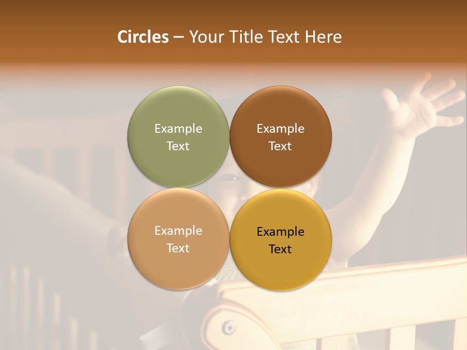 A Baby In A Crib With A Cast On It's Arm PowerPoint Template