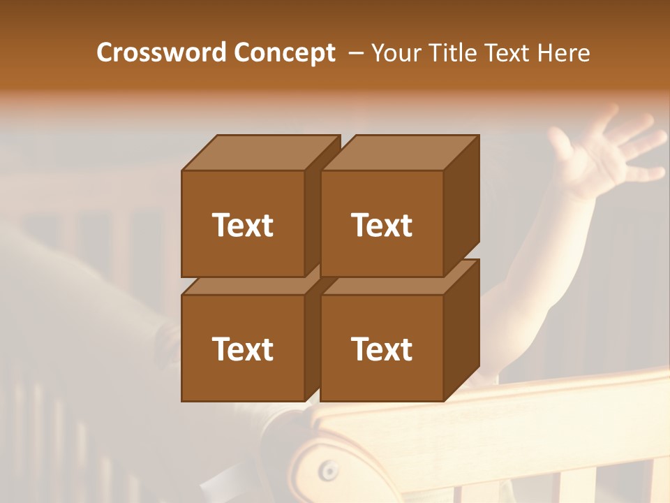 A Baby In A Crib With A Cast On It's Arm PowerPoint Template