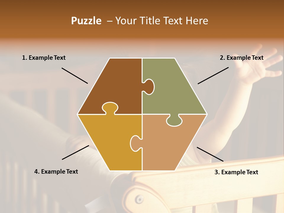 A Baby In A Crib With A Cast On It's Arm PowerPoint Template