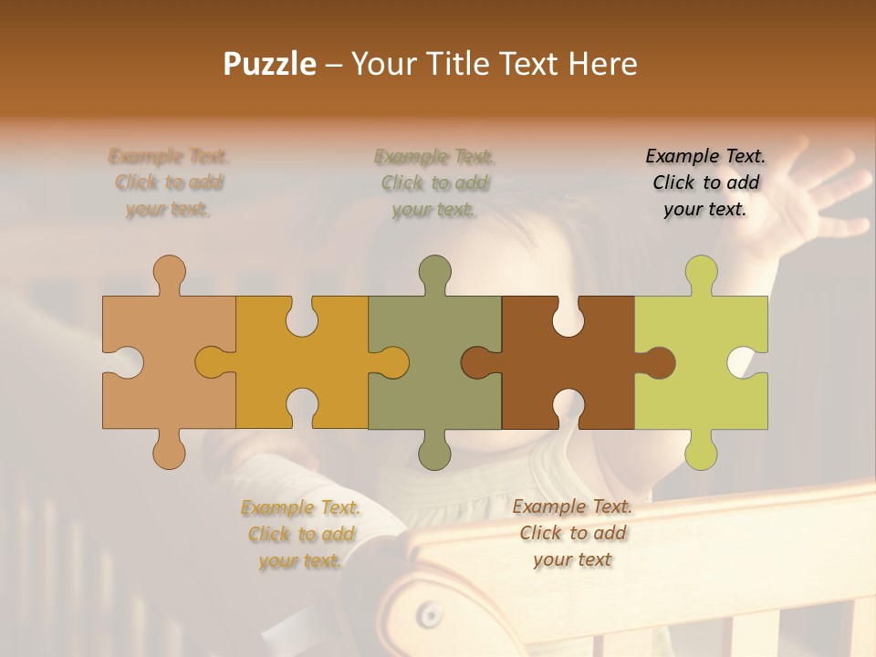 A Baby In A Crib With A Cast On It's Arm PowerPoint Template