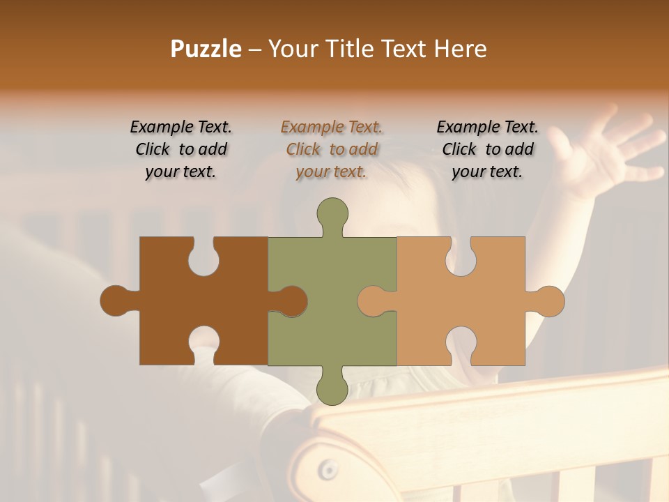 A Baby In A Crib With A Cast On It's Arm PowerPoint Template