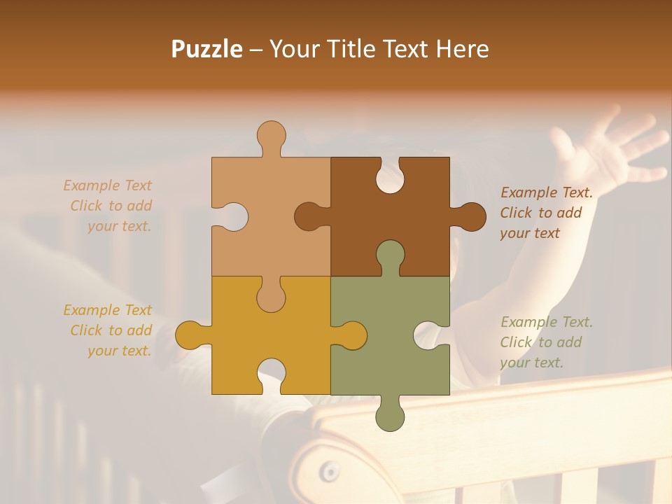 A Baby In A Crib With A Cast On It's Arm PowerPoint Template