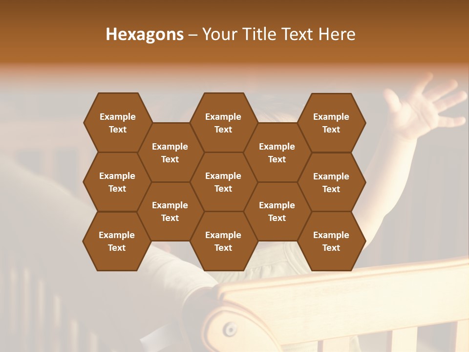 A Baby In A Crib With A Cast On It's Arm PowerPoint Template