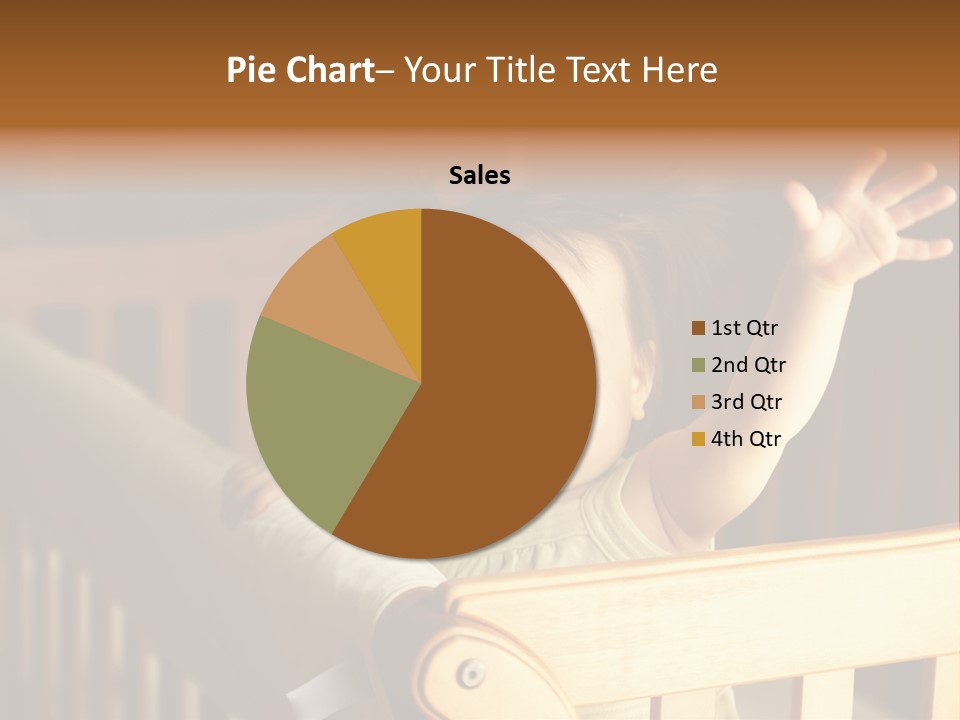 A Baby In A Crib With A Cast On It's Arm PowerPoint Template