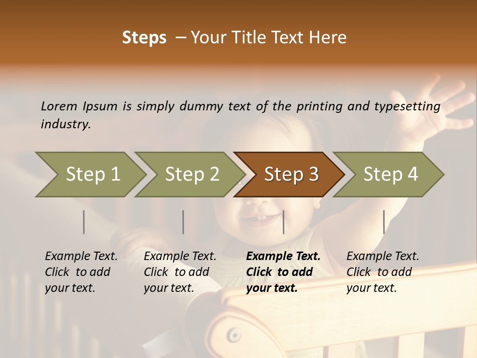 A Baby In A Crib With A Cast On It's Arm PowerPoint Template
