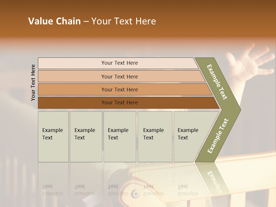 A Baby In A Crib With A Cast On It's Arm PowerPoint Template
