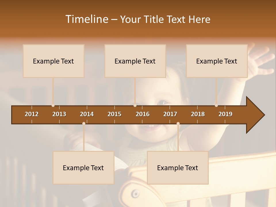 A Baby In A Crib With A Cast On It's Arm PowerPoint Template