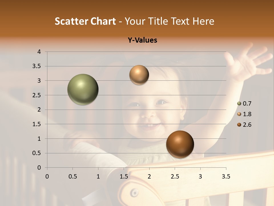 A Baby In A Crib With A Cast On It's Arm PowerPoint Template