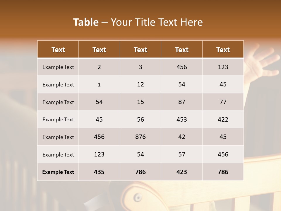 A Baby In A Crib With A Cast On It's Arm PowerPoint Template