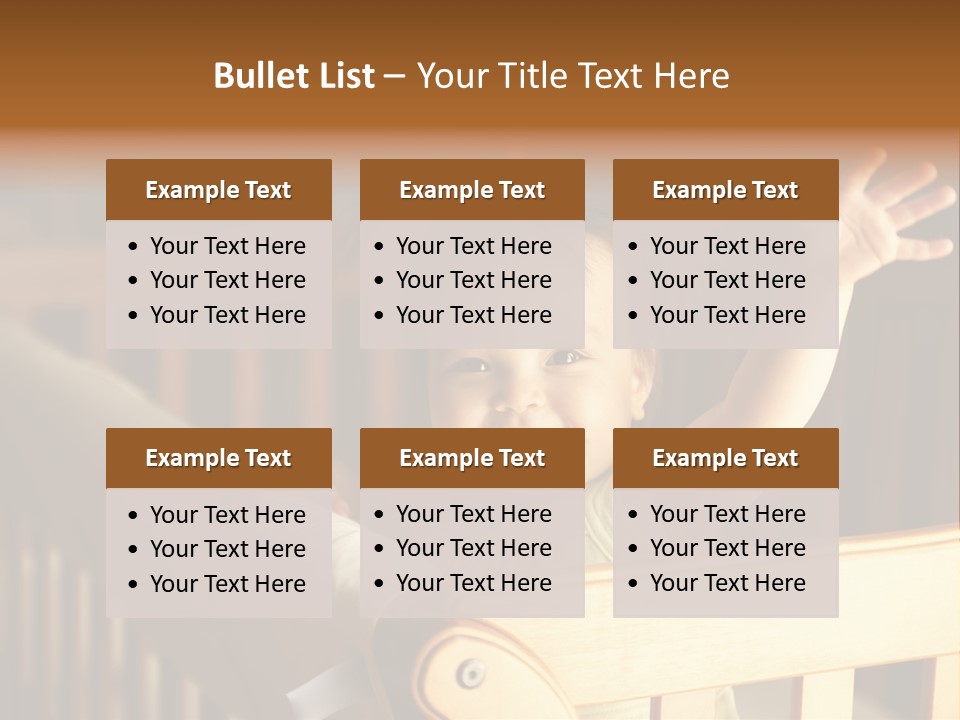 A Baby In A Crib With A Cast On It's Arm PowerPoint Template