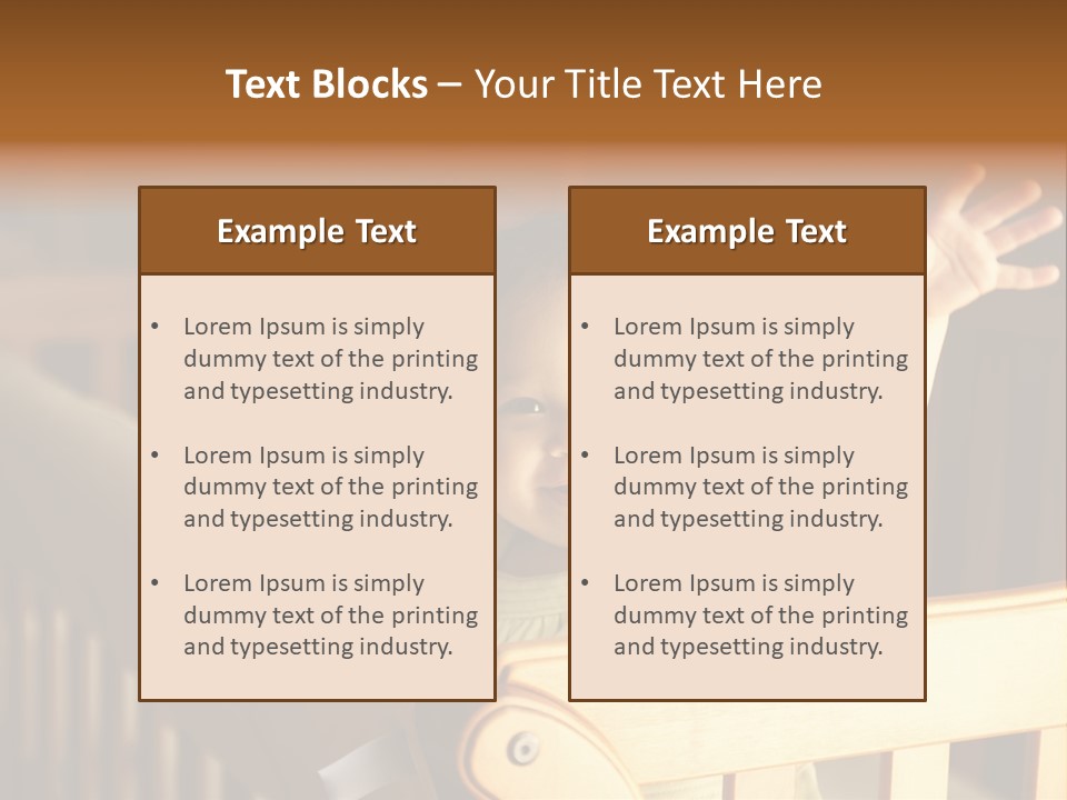 A Baby In A Crib With A Cast On It's Arm PowerPoint Template
