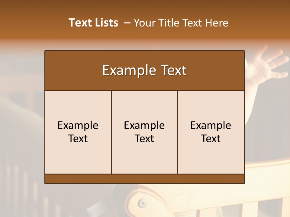 A Baby In A Crib With A Cast On It's Arm PowerPoint Template
