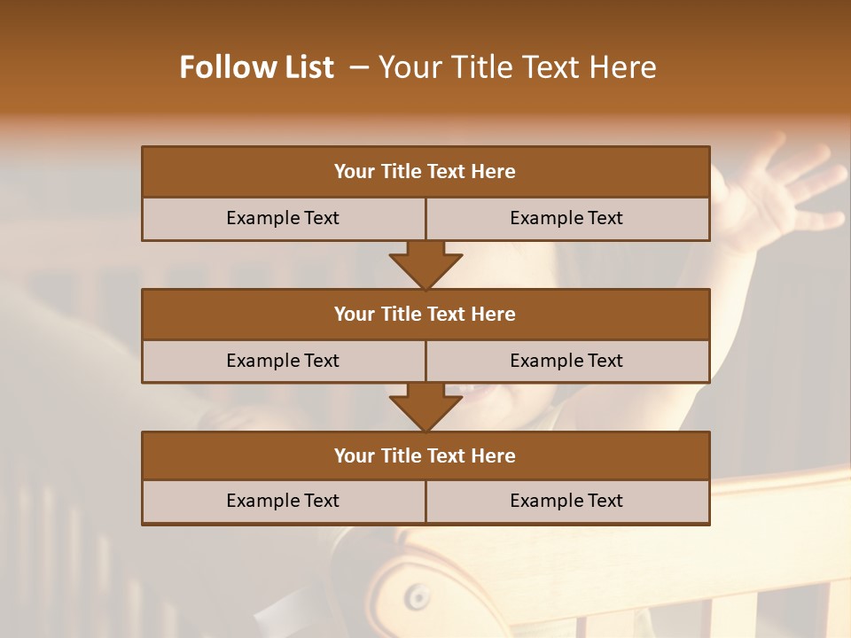 A Baby In A Crib With A Cast On It's Arm PowerPoint Template