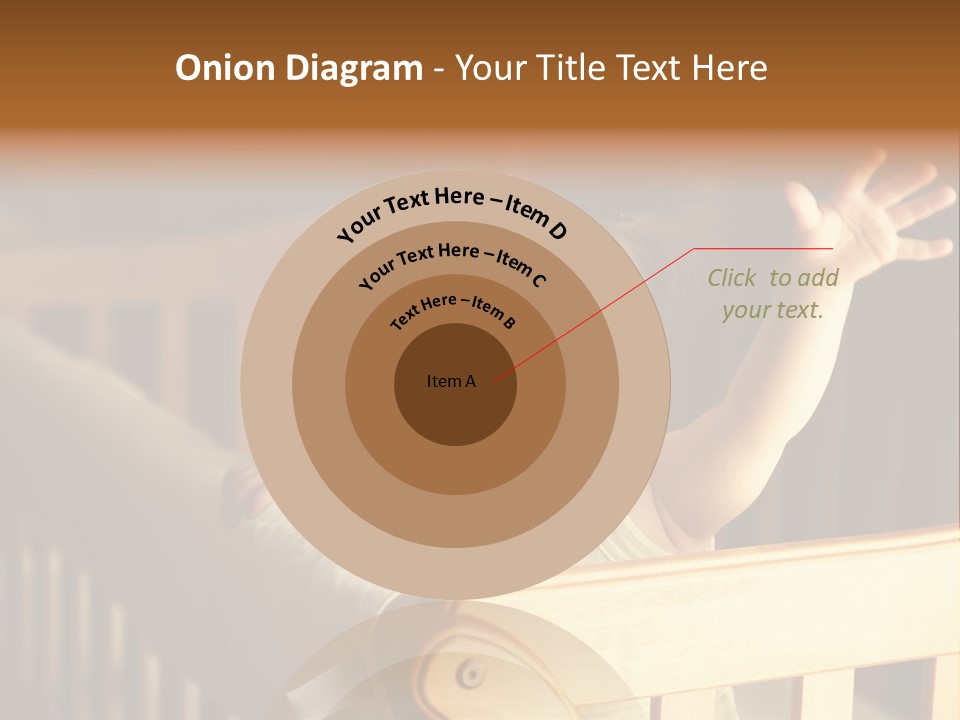 A Baby In A Crib With A Cast On It's Arm PowerPoint Template