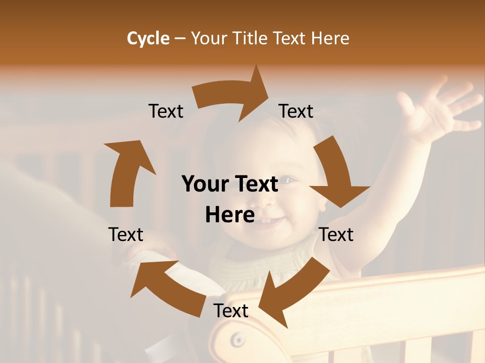 A Baby In A Crib With A Cast On It's Arm PowerPoint Template