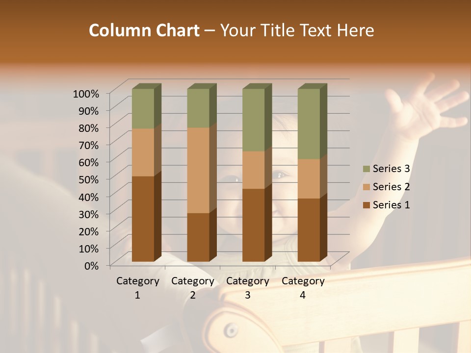 A Baby In A Crib With A Cast On It's Arm PowerPoint Template