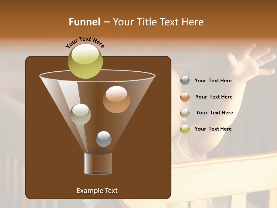 A Baby In A Crib With A Cast On It's Arm PowerPoint Template