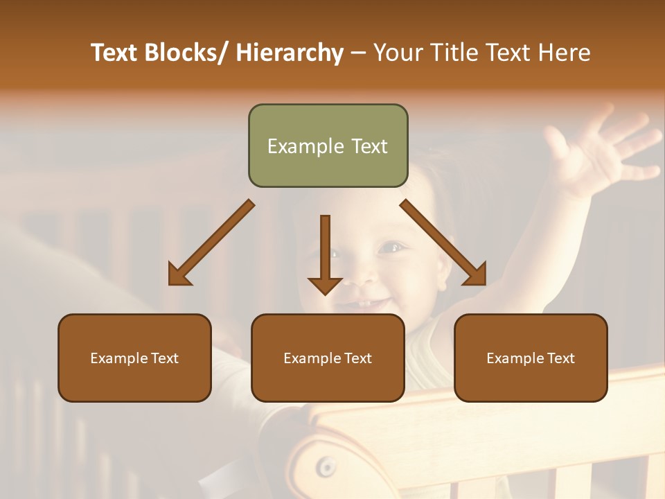 A Baby In A Crib With A Cast On It's Arm PowerPoint Template