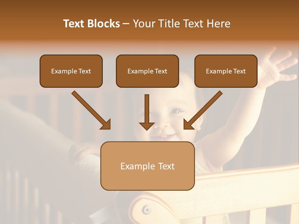 A Baby In A Crib With A Cast On It's Arm PowerPoint Template
