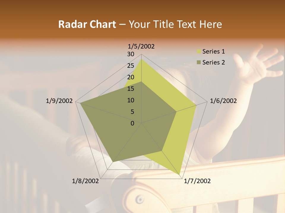 A Baby In A Crib With A Cast On It's Arm PowerPoint Template