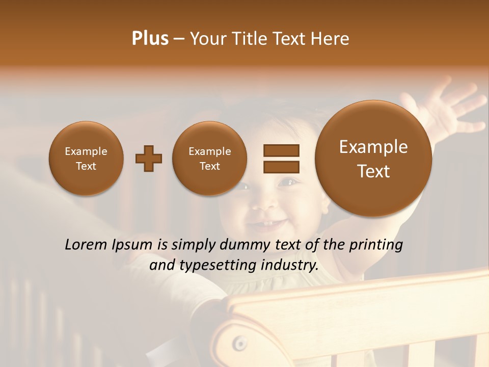 A Baby In A Crib With A Cast On It's Arm PowerPoint Template