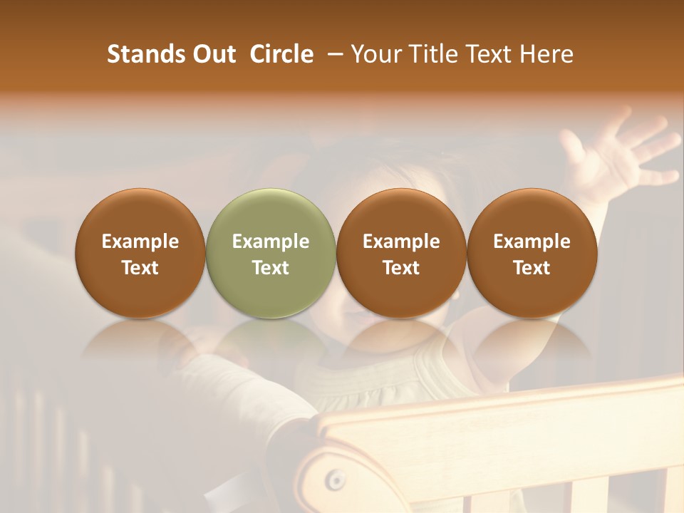 A Baby In A Crib With A Cast On It's Arm PowerPoint Template