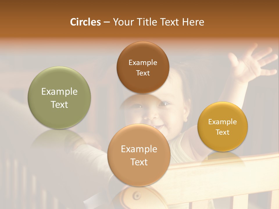 A Baby In A Crib With A Cast On It's Arm PowerPoint Template