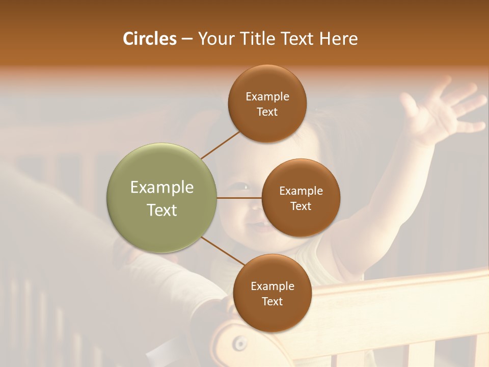 A Baby In A Crib With A Cast On It's Arm PowerPoint Template