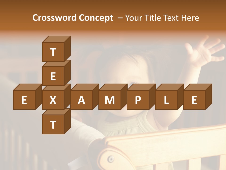 A Baby In A Crib With A Cast On It's Arm PowerPoint Template