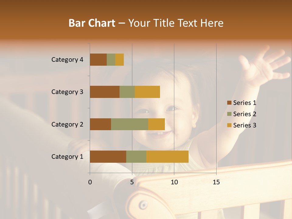 A Baby In A Crib With A Cast On It's Arm PowerPoint Template