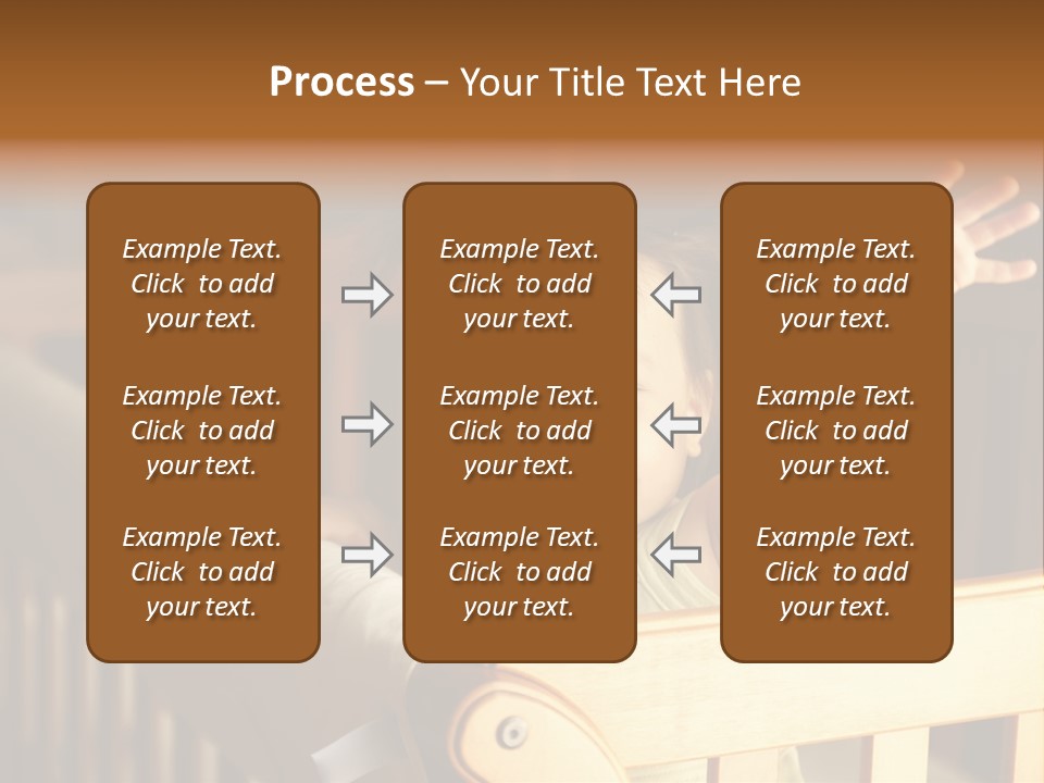 A Baby In A Crib With A Cast On It's Arm PowerPoint Template