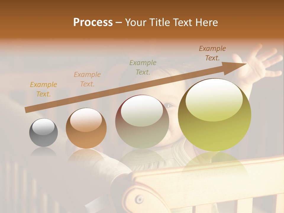 A Baby In A Crib With A Cast On It's Arm PowerPoint Template