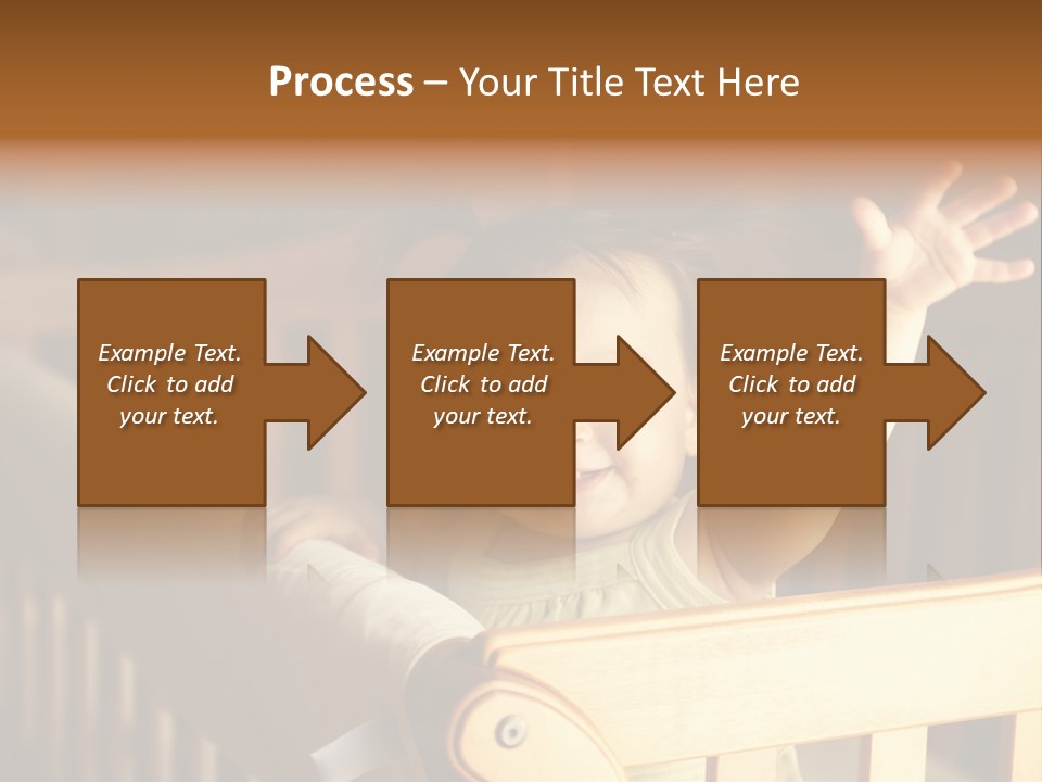 A Baby In A Crib With A Cast On It's Arm PowerPoint Template