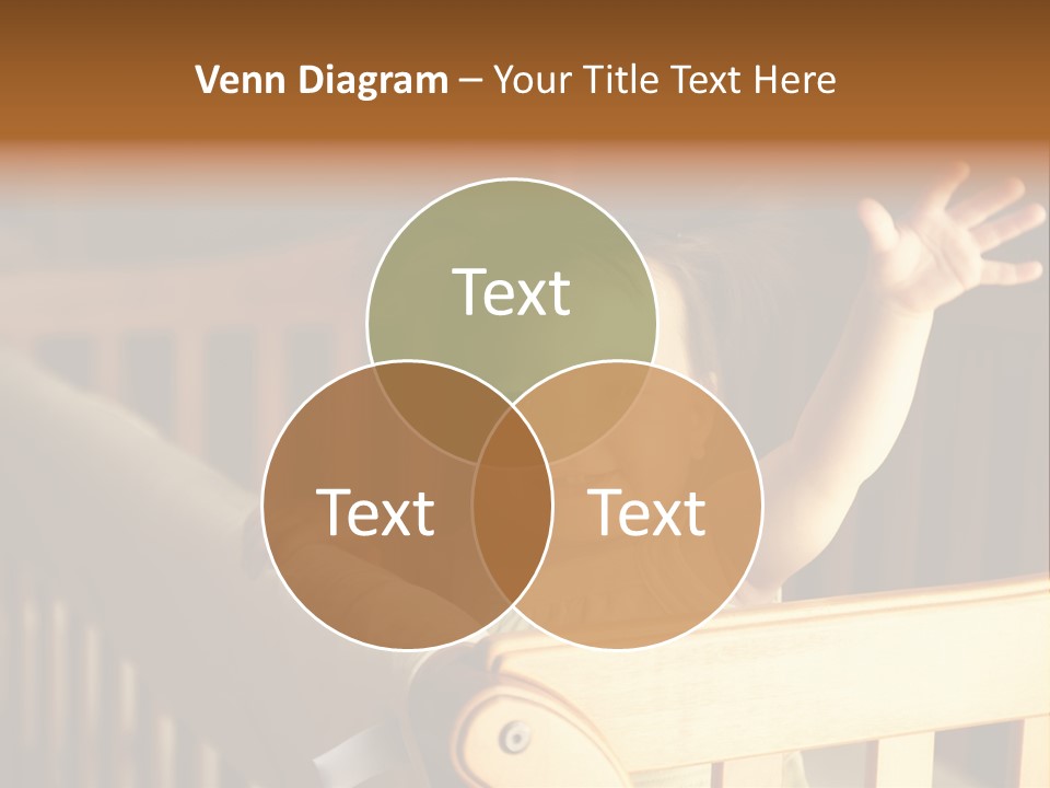 A Baby In A Crib With A Cast On It's Arm PowerPoint Template