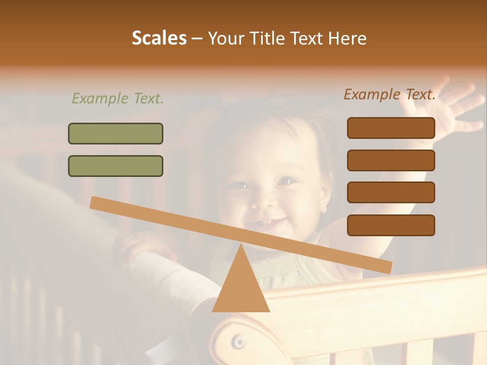 A Baby In A Crib With A Cast On It's Arm PowerPoint Template