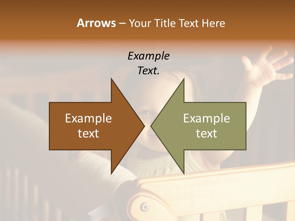 A Baby In A Crib With A Cast On It's Arm PowerPoint Template