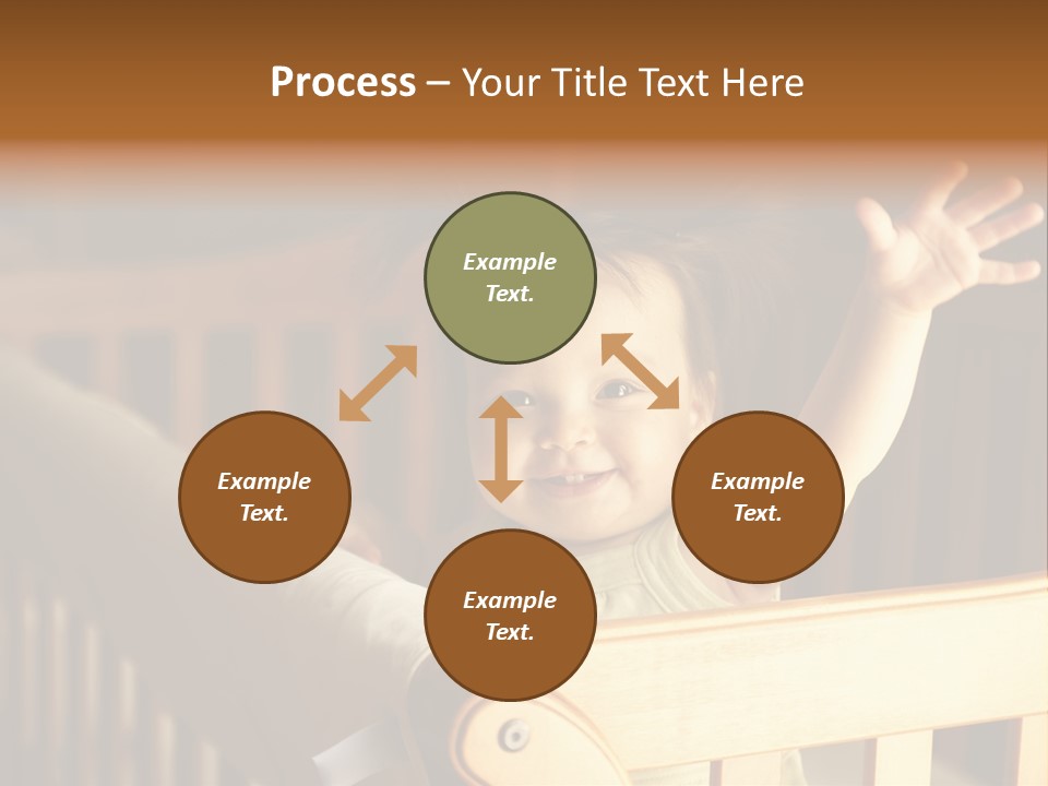 A Baby In A Crib With A Cast On It's Arm PowerPoint Template