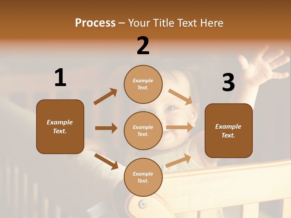 A Baby In A Crib With A Cast On It's Arm PowerPoint Template