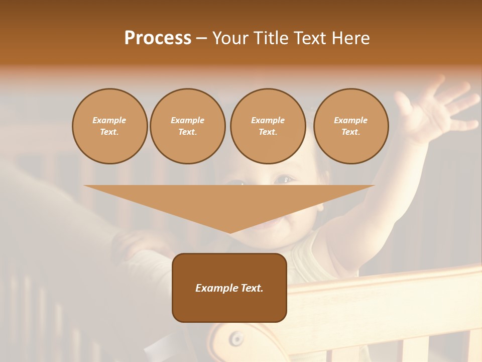 A Baby In A Crib With A Cast On It's Arm PowerPoint Template