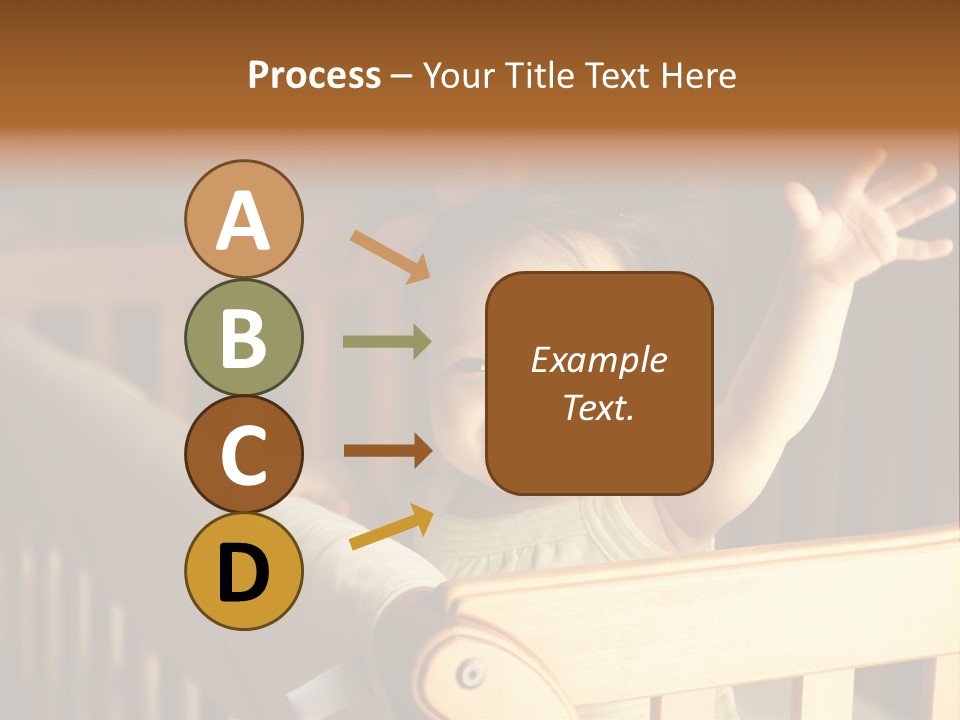 A Baby In A Crib With A Cast On It's Arm PowerPoint Template