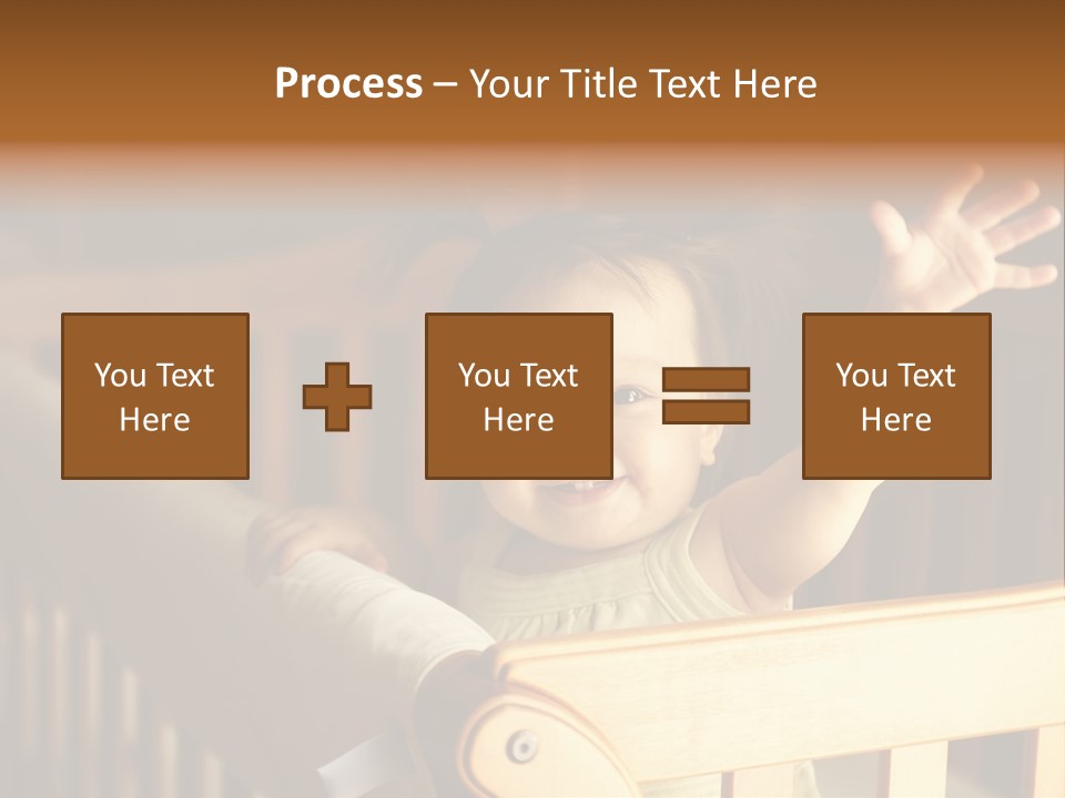 A Baby In A Crib With A Cast On It's Arm PowerPoint Template