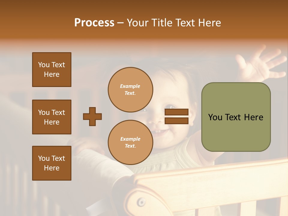 A Baby In A Crib With A Cast On It's Arm PowerPoint Template
