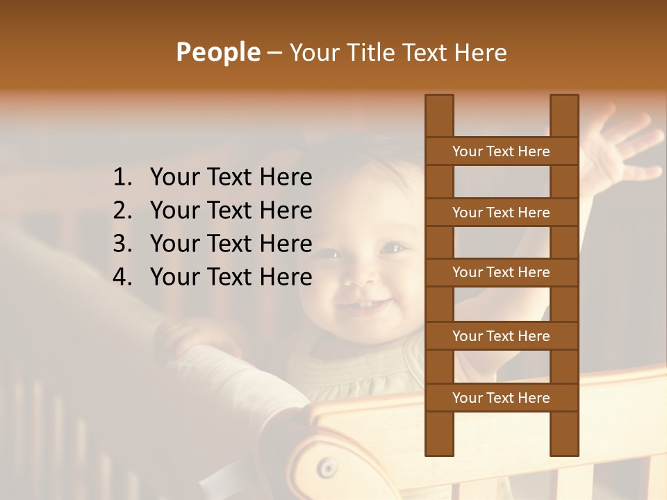 A Baby In A Crib With A Cast On It's Arm PowerPoint Template