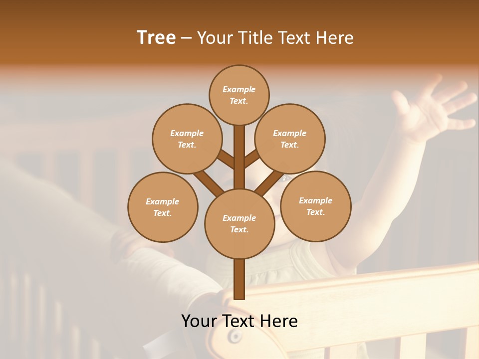 A Baby In A Crib With A Cast On It's Arm PowerPoint Template