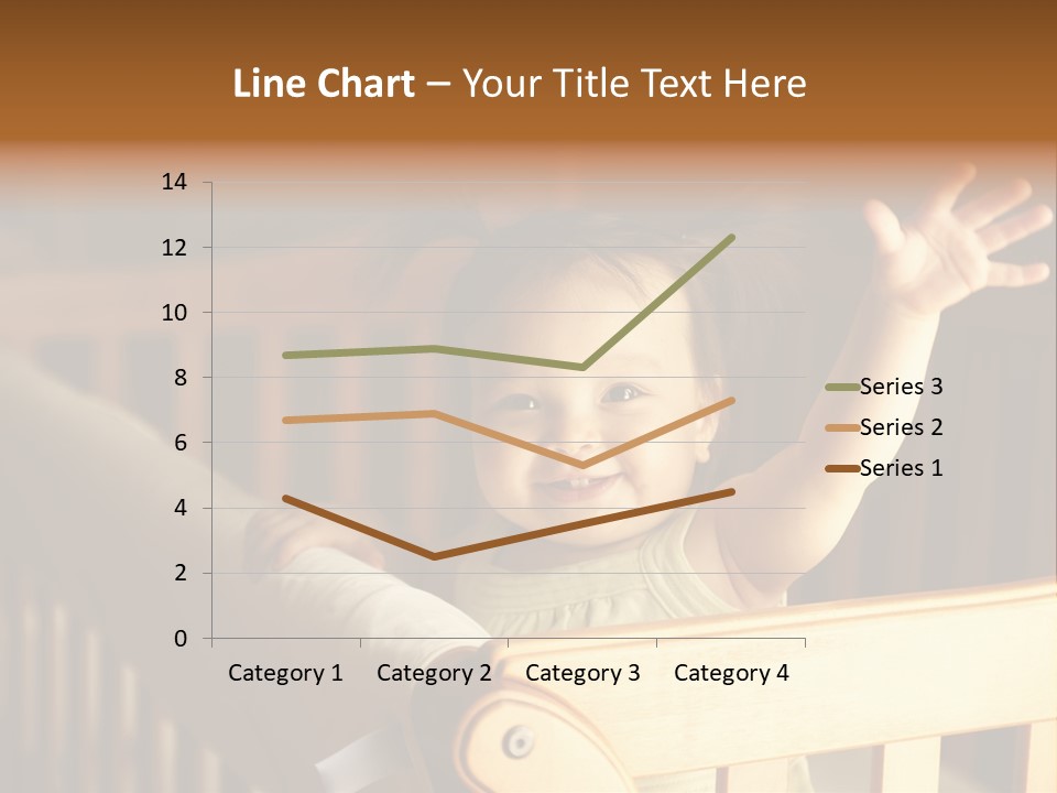 A Baby In A Crib With A Cast On It's Arm PowerPoint Template